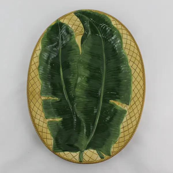Coventry (PTS) Rainforest Pattern Ceramic Oval Serving Platter 16.75" Long