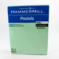 Hammermill Pastels 20 lb Green Colored Printer Paper 8.5 x 11 Ream