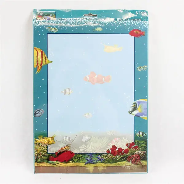 Designer's Collection Aquarium Fish Computer Stationery & Envelopes New