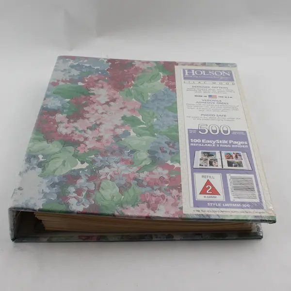 Vintage 1991 Holson Lilac Wood EasyStick Photo Album