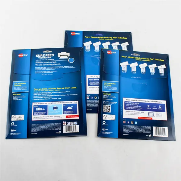 Lot of 3 Avery Shipping & Address Labels 18163 (2x4) 18160 (1x2-5/8) White