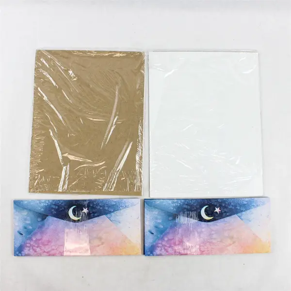 Lot of 2 Stationery Packages Geographics Petals & Leaning Tree Moon 