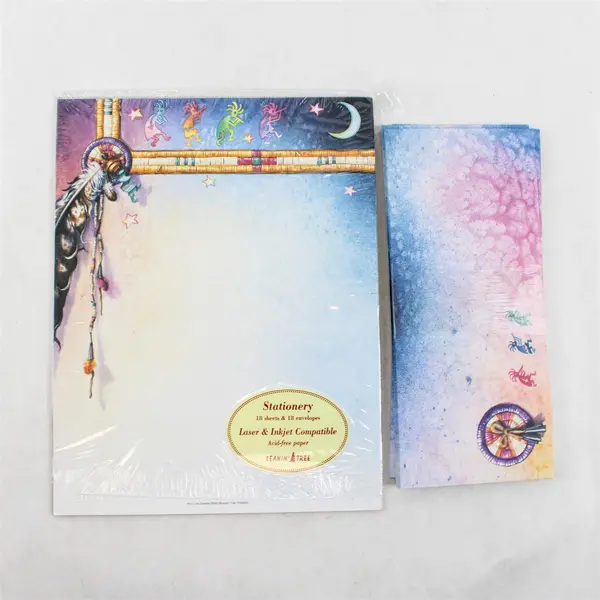 Lot of 2 Stationery Packages Geographics Petals & Leaning Tree Moon 