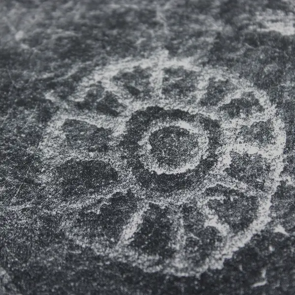 Grayscale Cave Art Decorative Ceramic Tile Trivet 6"