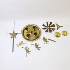 Vintage Brass Angel Cherub Holiday Party Chimes Candle Holder FLAWED