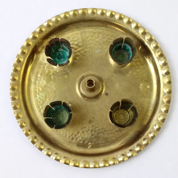 Vintage Brass Angel Cherub Holiday Party Chimes Candle Holder FLAWED