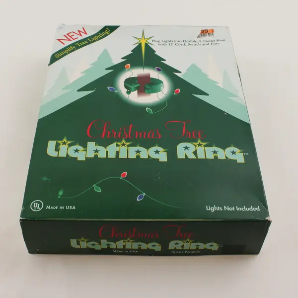 Christmas Tree Lighting Ring 5-Outlet 12ft Cord w/ Switch Flexible Green