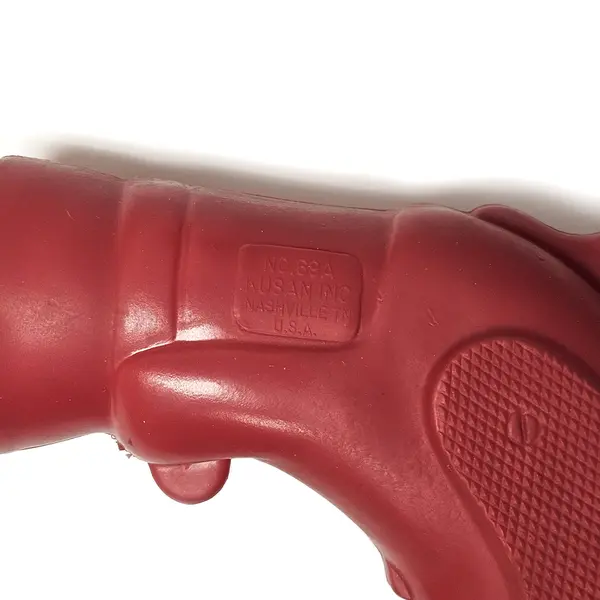 Set of 2 Vintage Kusan Toy Red Rubber Ping Pong Ball Shooters w/ 3 Penn Balls 