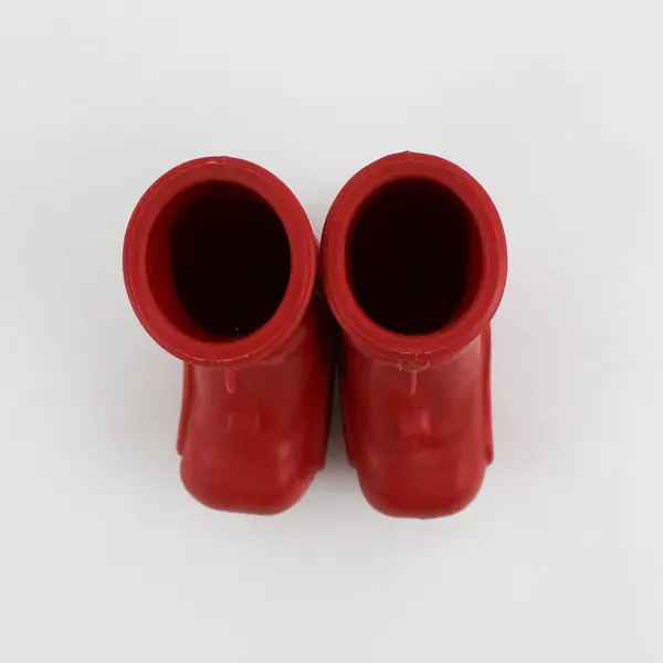 Set of 2 Vintage Kusan Toy Red Rubber Ping Pong Ball Shooters w/ 3 Penn Balls 