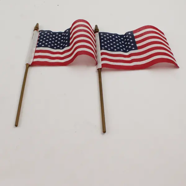 Lot of 9 Mini American Flags on Sticks - New Patriotic Parade Picks