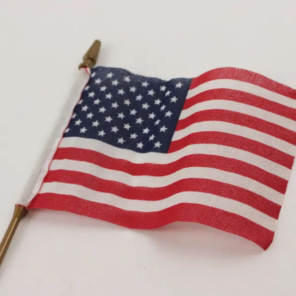 Lot of 9 Mini American Flags on Sticks - New Patriotic Parade Picks