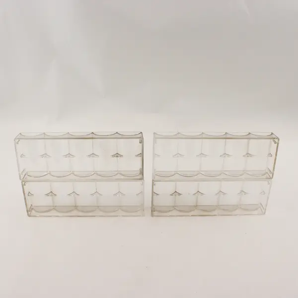 Lot of 4 Clear Acrylic Poker Chip Trays 