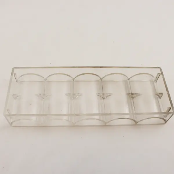Lot of 4 Clear Acrylic Poker Chip Trays 