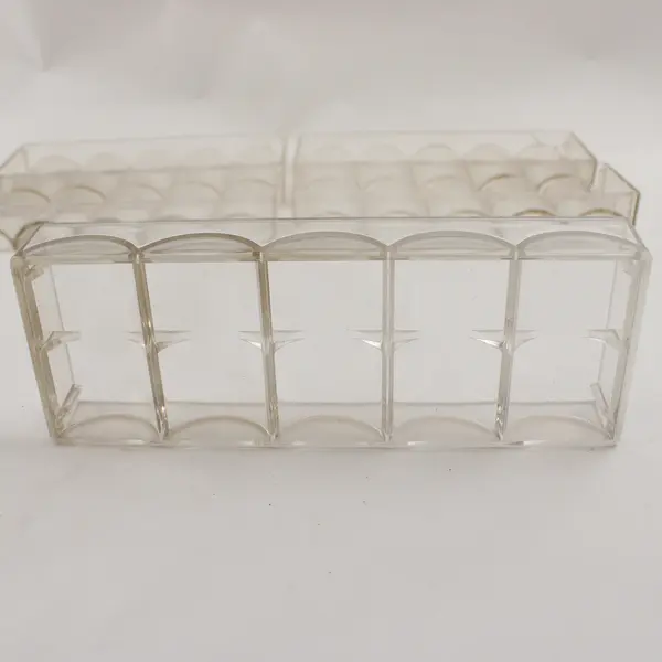 Lot of 5 Clear Acrylic Poker Chip Trays Storage Display