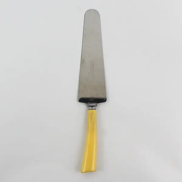 MCM  Burns MFG CO Serrated Stainless Bakelite Handle Pie & Cake Server