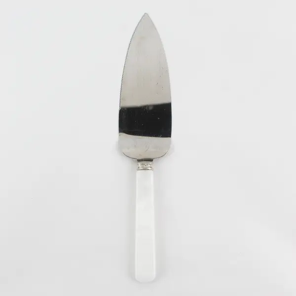 Sheffield Stainless Steel Serrated Pie Cake Slicer Mother Of Pearl Handle