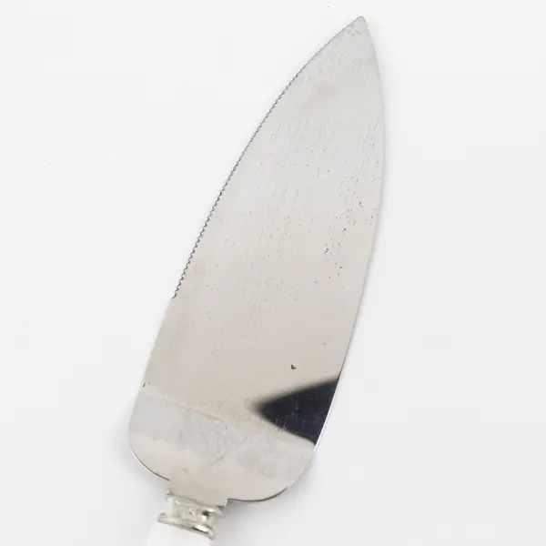 Sheffield Stainless Steel Serrated Pie Cake Slicer Mother Of Pearl Handle
