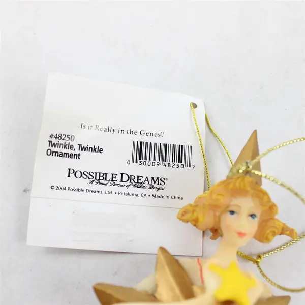 Set of 4 Possible Dreams Twinkle Twinkle Holiday Ornaments - New