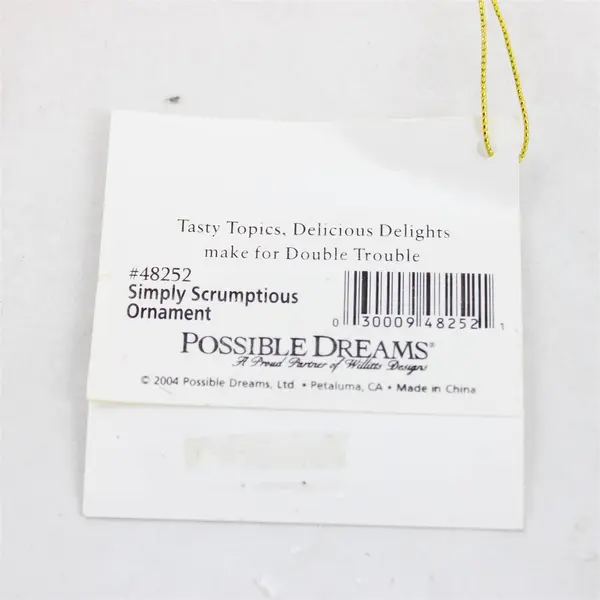 Lot of 5 Possible Dreams Simply Scrumptious Christmas Ornaments - New