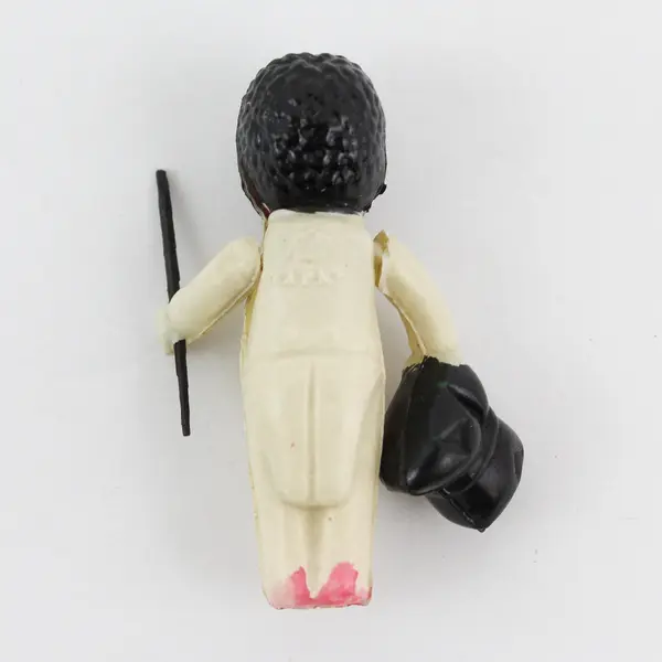 Vtg Miniature Plastic African American Doll  Man In Tux With Top Hat And Cane