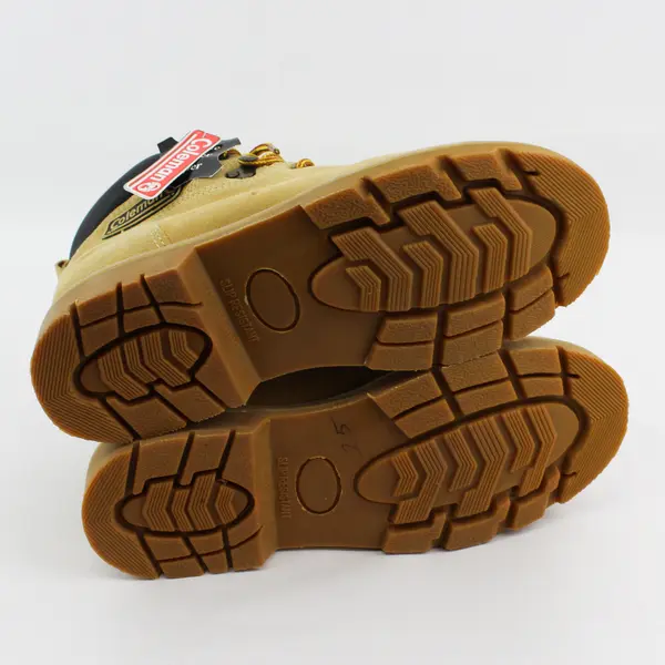 Coleman Boot Beige Suede Uppers Rubber Sole Insulated Work Boots Men's Size 7.5