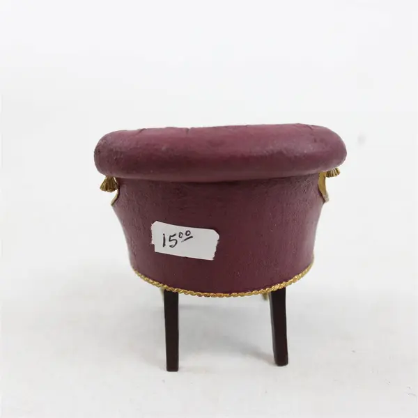 Take a Seat Raine Slipper Chair #24010 1999 Dollhouse Miniature Burgundy Tufted