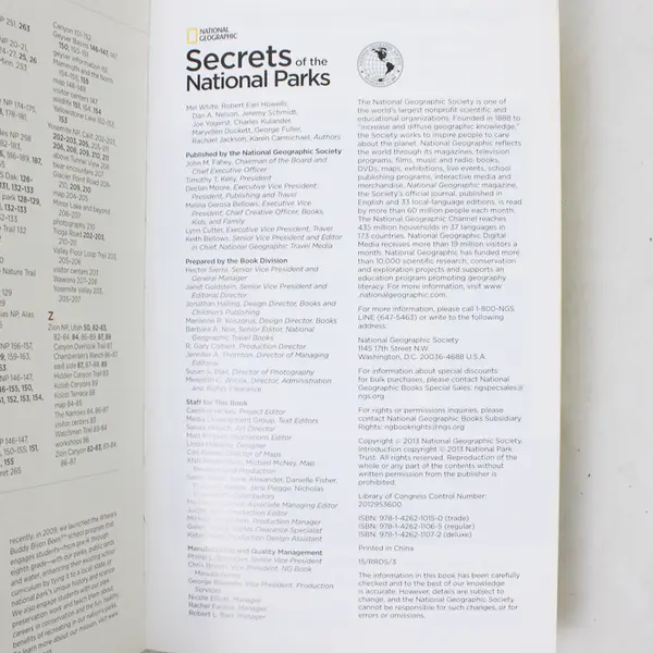 National Geographic Secrets of the National Parks The Experts Guide 2013 PB Good