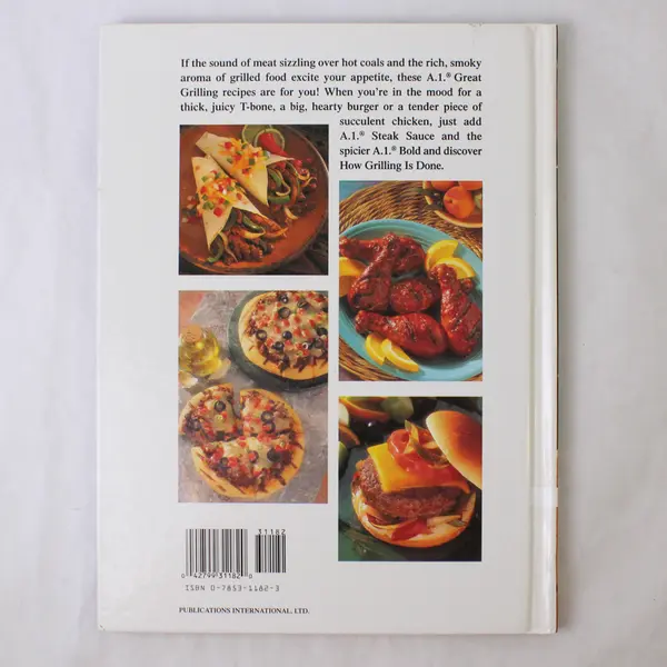 A1 Steak Sauce Great Grilling 1995 Hardcover Cookbook Good