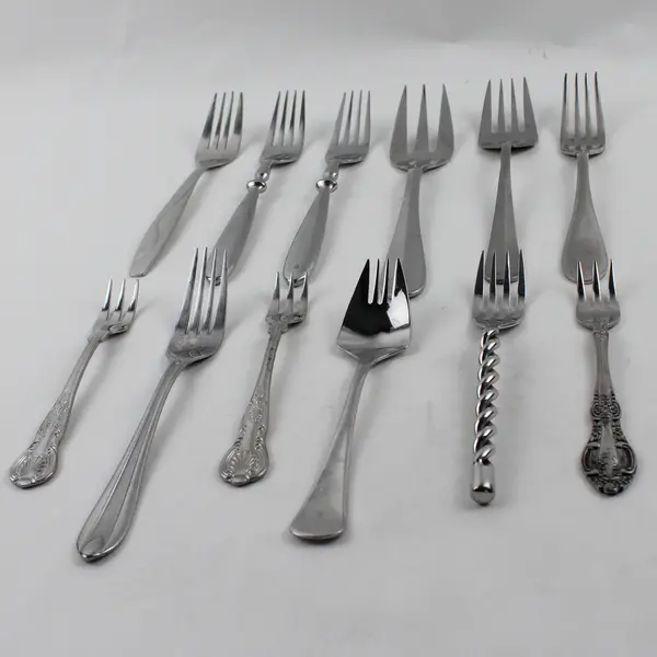 Mixed Lot of 12 Stainless Steel Forks Event Party Flatware