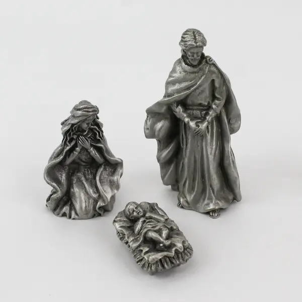 11 Piece Cathi Cook Designs Pewter Nativity Set 2003