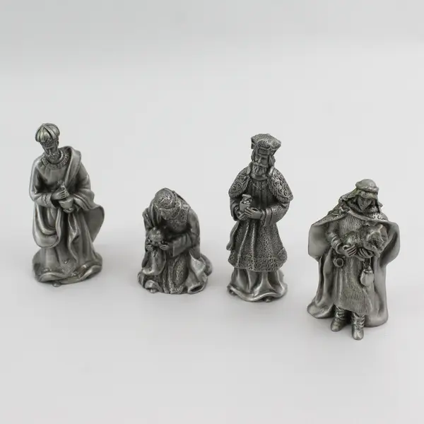 11 Piece Cathi Cook Designs Pewter Nativity Set 2003