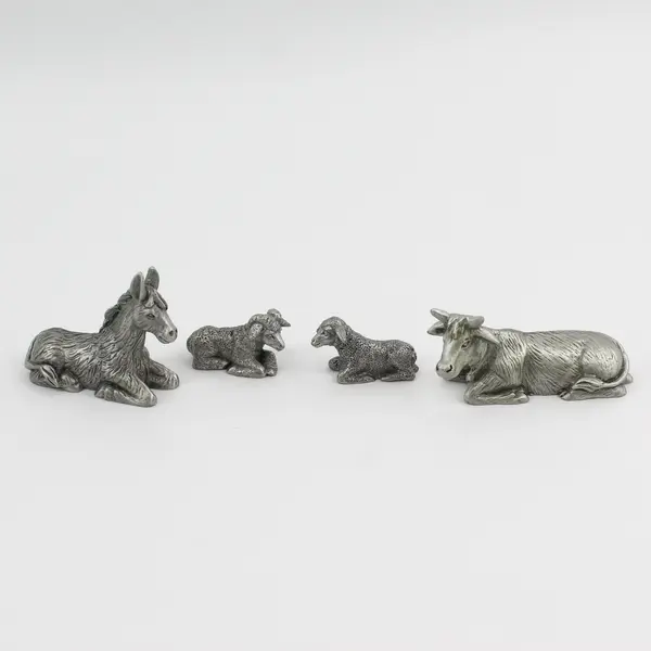 11 Piece Cathi Cook Designs Pewter Nativity Set 2003