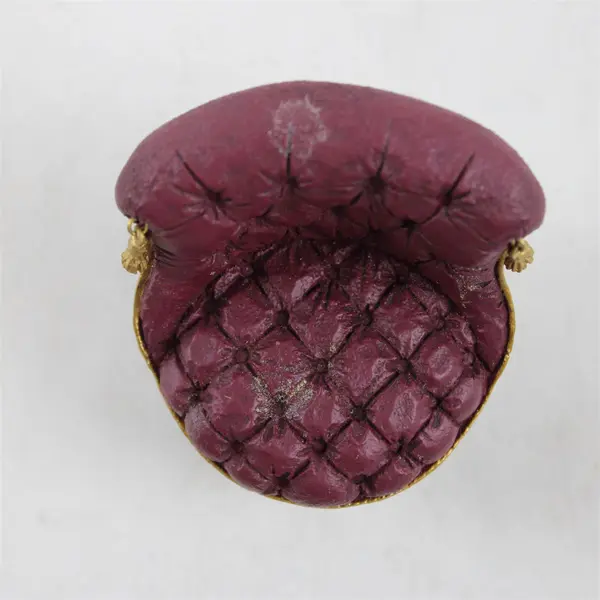 Take a Seat Raine Slipper Chair #24010 1999 Burgundy Tufted Dollhouse Mini