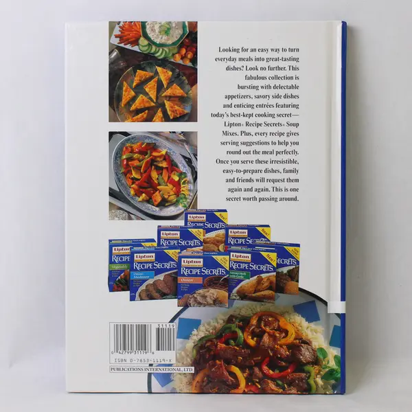 Lipton Recipe Soup Mix Recipe Secrets 1995 Hardcover Illustrated Good Condition