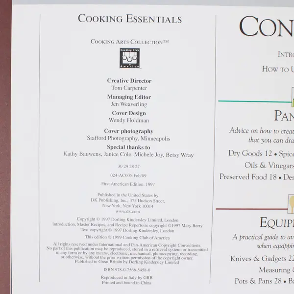 Cooking Essentials by Mary Berry Marlena Spieler Special Edition 1999 HC Good