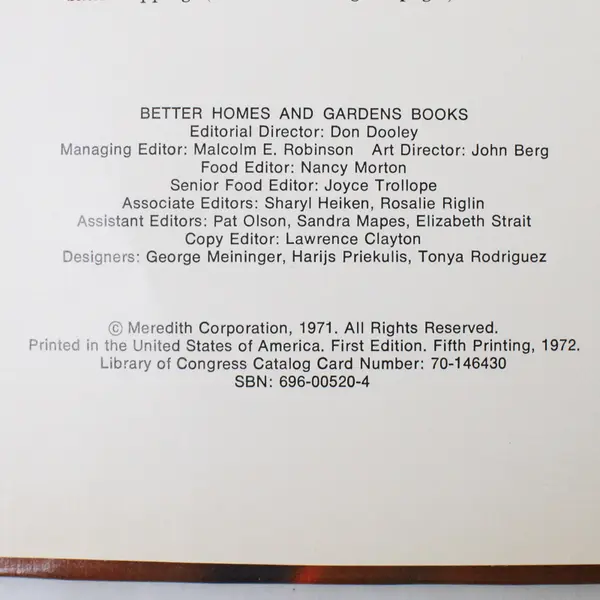 Vintage Better Homes and Gardens Blender Cook Book 1971 Hardcover Good