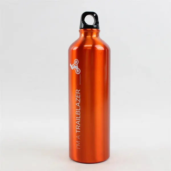 H2GO 24oz Aluminum Water Bottle I'm A Trailblazer Burnt Orange New