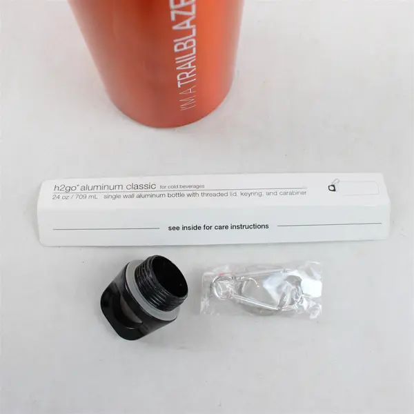 H2GO 24oz Aluminum Water Bottle I'm A Trailblazer Burnt Orange New