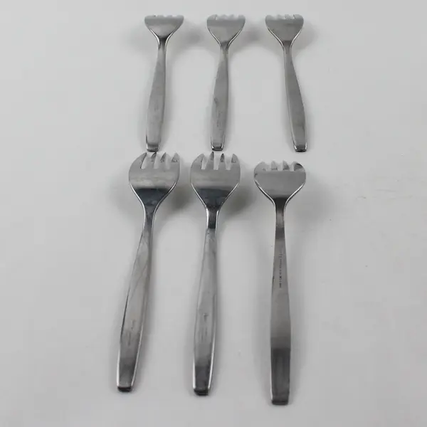 Set of 6 Amefa Royal Damask Stainless Steel Salad Forks