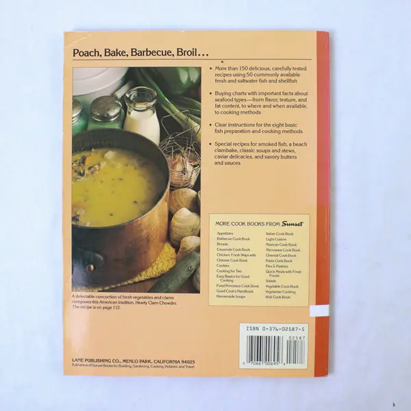 Vintage Sunset Seafood Cookbook 1981 Paperback Illustrated Good Condition