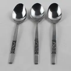 Set of 3 Amefa Royal Damask Stainless Steel Teaspoons