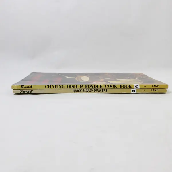Vintage Lot of 2 Sunset Cookbooks Paperback 1971 & 1974 Good