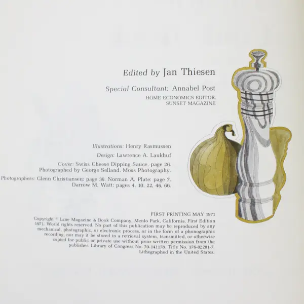 Vintage Lot of 2 Sunset Cookbooks Paperback 1971 & 1974 Good