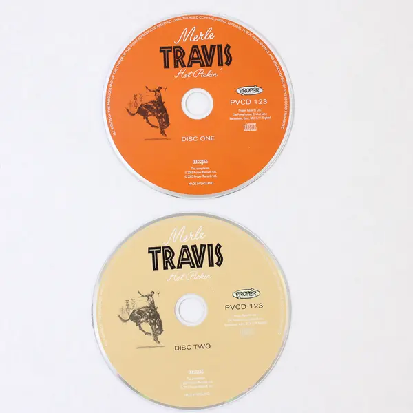Merle Travis Hot Pickin' 2 CD With Case Proper Records 2003 UK
