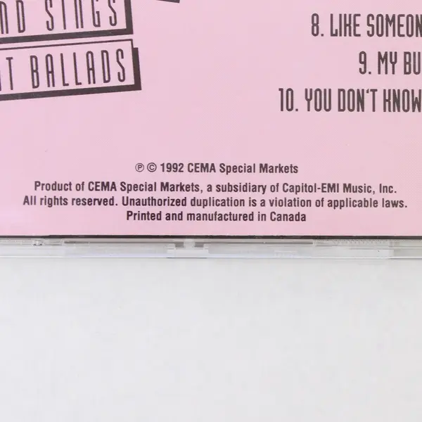 Chet Baker Plays And Sings The Great Ballads CD Cema Special Markets 1992