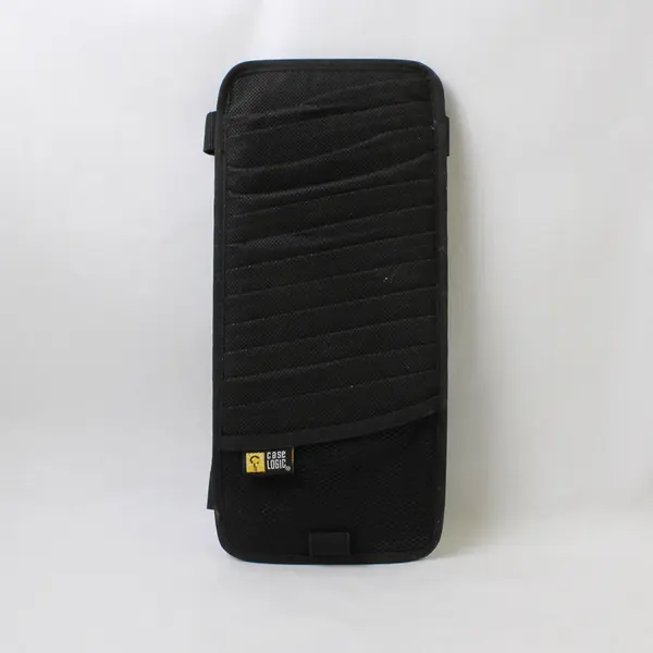 Case Logic 12-CD/DVD Sun Visor Media Organizer Adjustable Straps Black