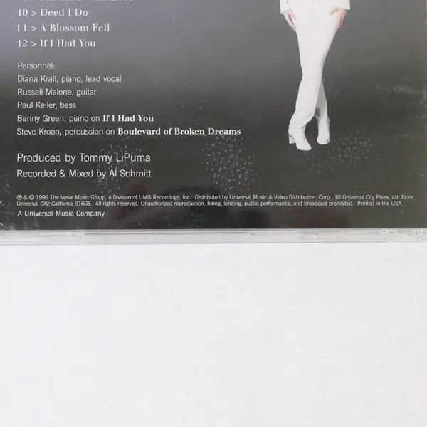 Diana Krall All for You a Dedication to the Nat King Cole Trio CD 1996