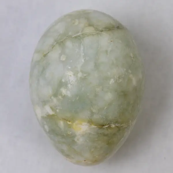 Lot of Two Polished Marble Eggs Peach & Light Green Collectible