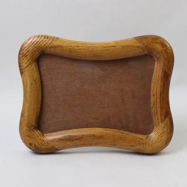 Wavy Bezel Design Solid Wood Photo Frame MCM for 5"x7" Photos