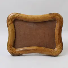 Wavy Bezel Design Solid Wood Photo Frame MCM for 5"x7" Photos